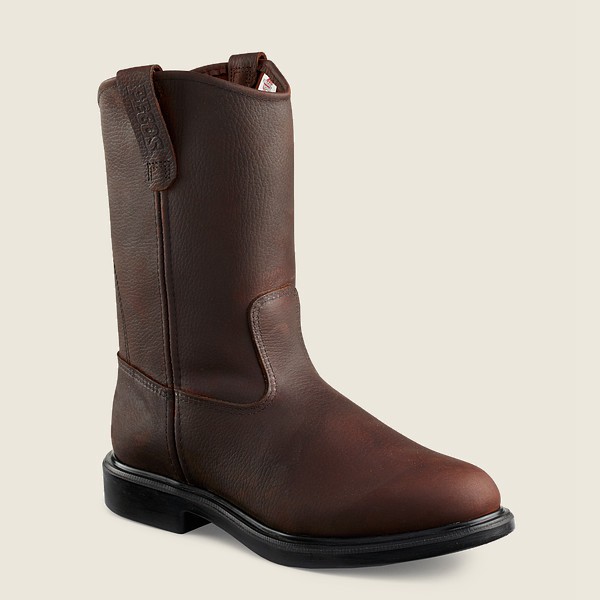 Red Wing Iş Botu Erkek - Supersole® - 11-Inch Soft Toe Pull-On - Koyu Kahverengi - 46GNUKIJL